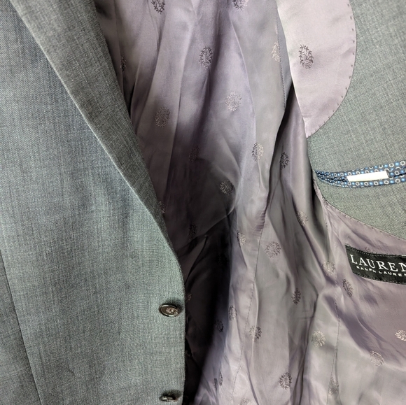 Lauren Ralph Lauren Wool Blend Charcoal Blazer 42L - Picture 5 of 7